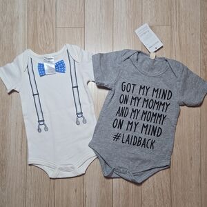 Charming Kids Matching Set with Bow Tie and Graphic Print
